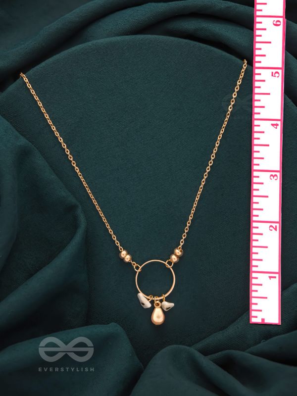 The Sphere Of Heaven- Golden Glass Beads Necklace With Anti-Tarnish Coating 