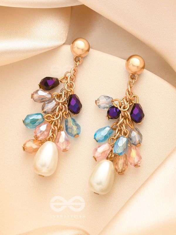 Fruits of Heaven- Golden Pearl Earrings