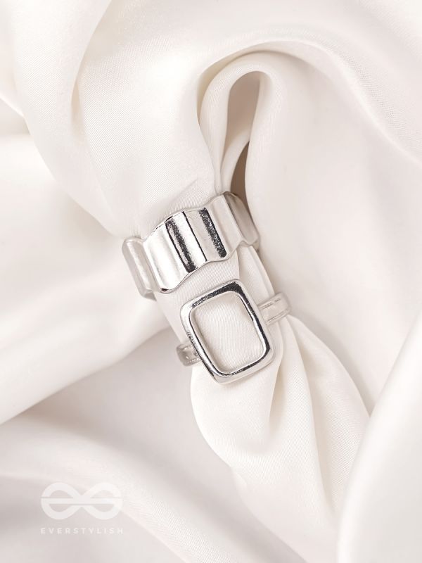 The Shimmering Quicksilver- Set of 2 Silver Rings