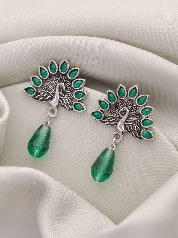 Wings of Fire- Tiny Trinket Earrings (Emerald Green)