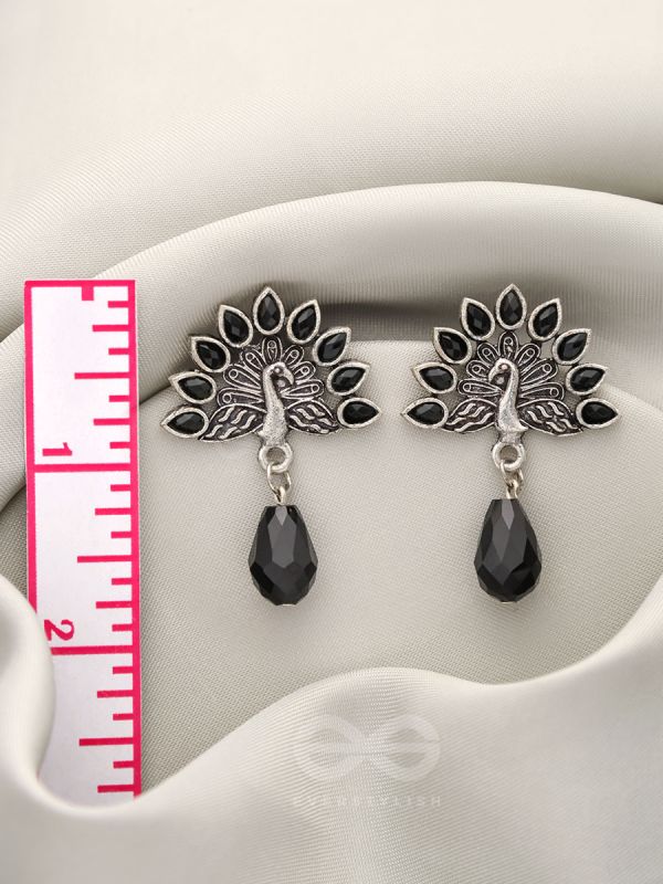 Wings of Fire- Tiny Trinket Earrings (Jade Black)