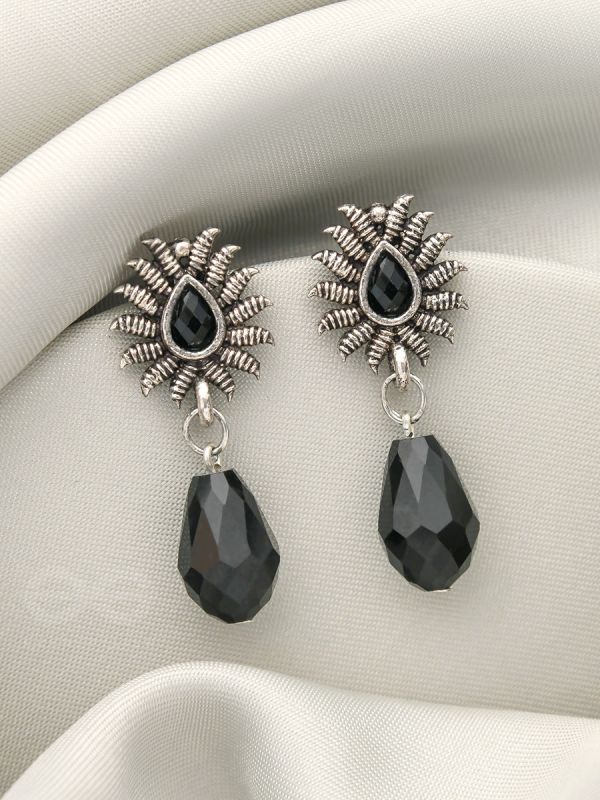 Drops of Light- Tiny Trinket Earrings (Midnight Black)