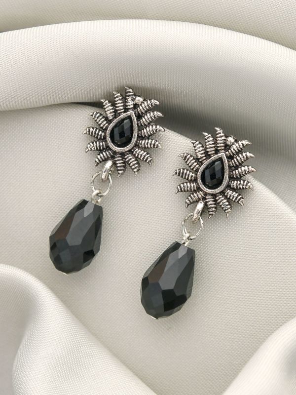 Drops of Light- Tiny Trinket Earrings (Midnight Black)