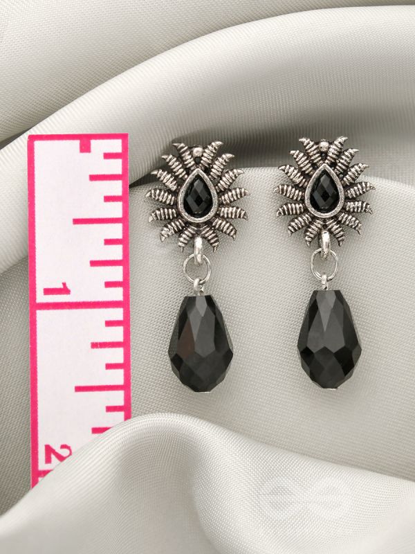 Drops of Light- Tiny Trinket Earrings (Midnight Black)