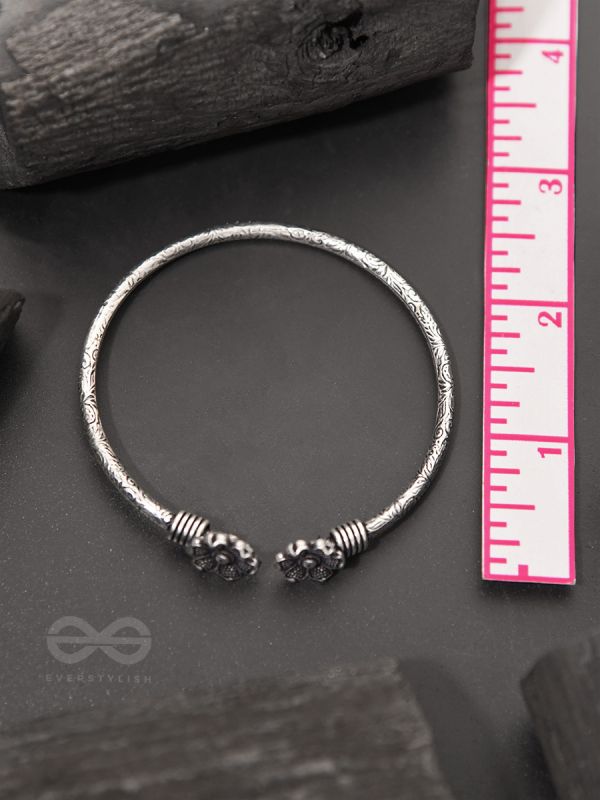 Shrinking Violets- Oxidised Bangle Bracelet