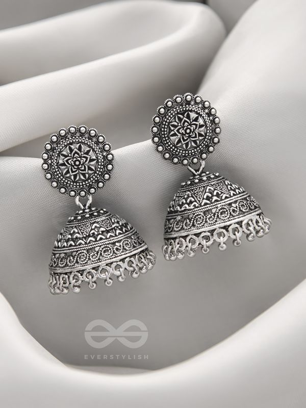 The Sun Flame- Brass Jhumka Earrings