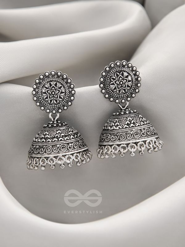 The Sun Flame- Brass Jhumka Earrings