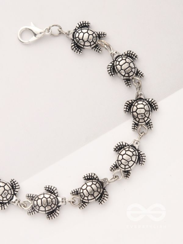 The Turtle Tale- Oxidised Turtle Bracelet