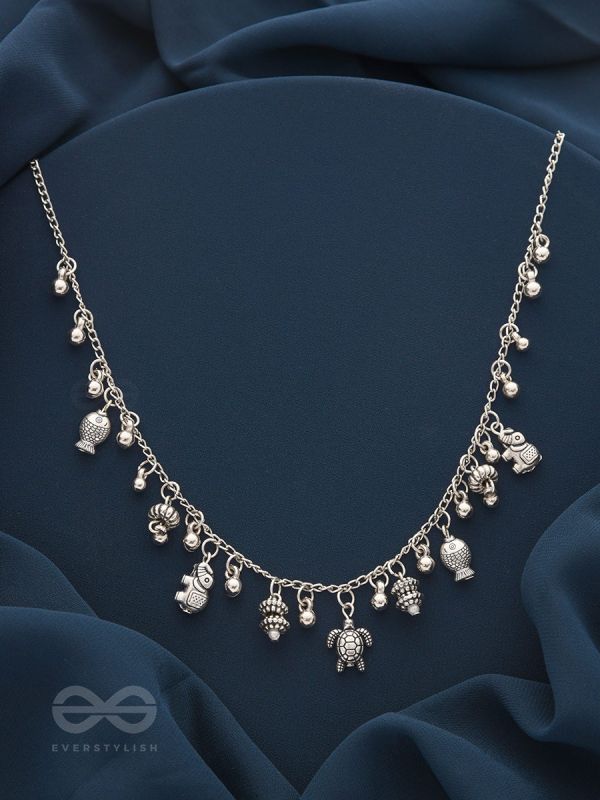 The Bell Spring- Classic  Oxidised Necklace