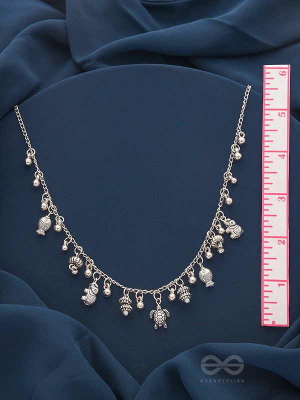 The Bell Spring- Classic  Oxidised Necklace