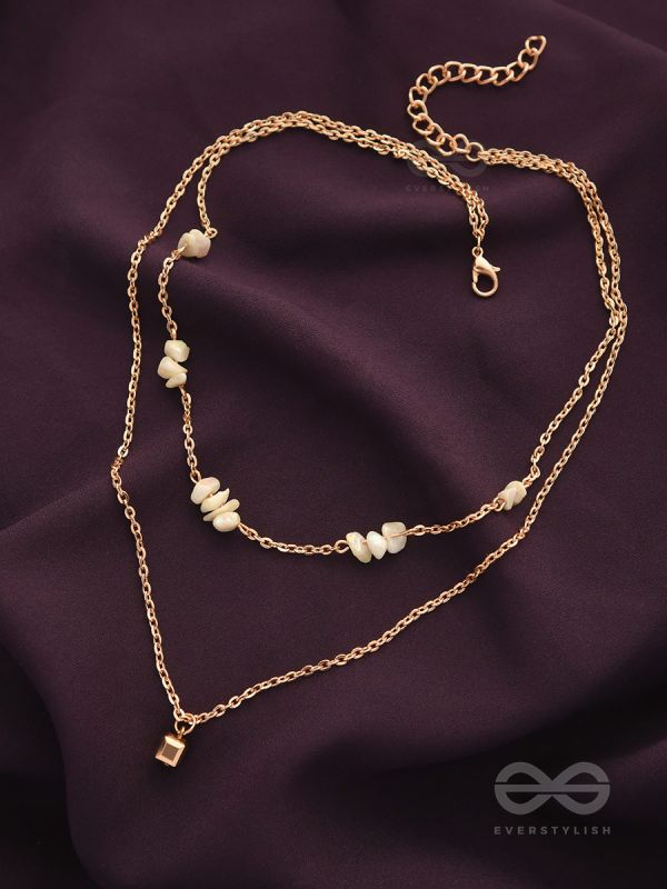 The Moon Fragments- Golden Layered Necklace With Anti-Tarnish Coating 