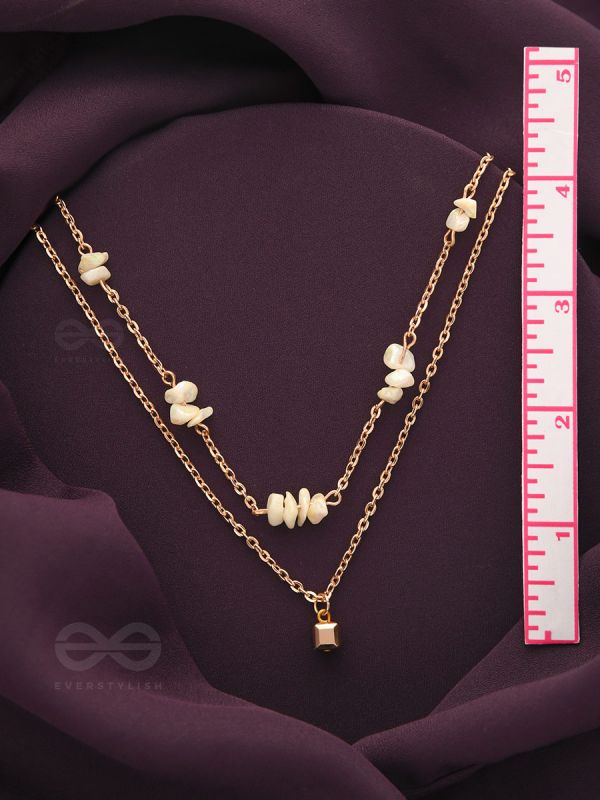 The Moon Fragments- Golden Layered Necklace With Anti-Tarnish Coating 