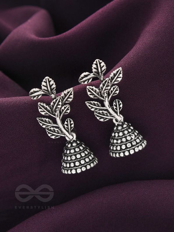 Branch Out- Oxidised Jhumka Earrings