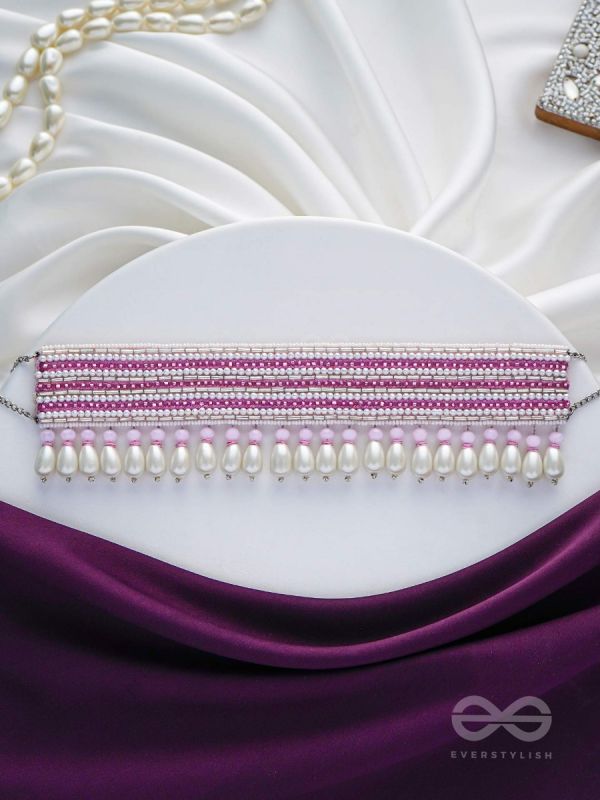 Aneeka- The Colorful Lanes- Pearl and Glass Beads Embroidered Choker Necklace