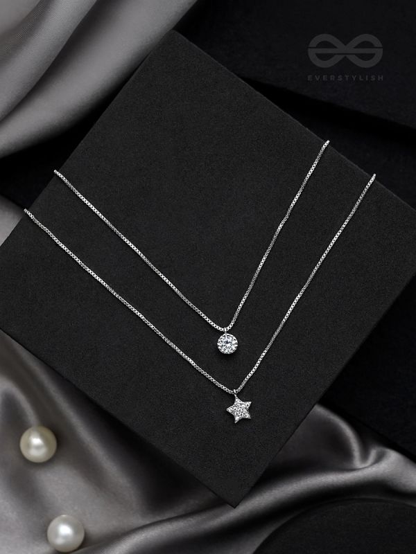 Petal n Bloom- Silver Layered Necklace