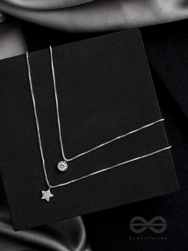 Petal n Bloom- Silver Layered Necklace