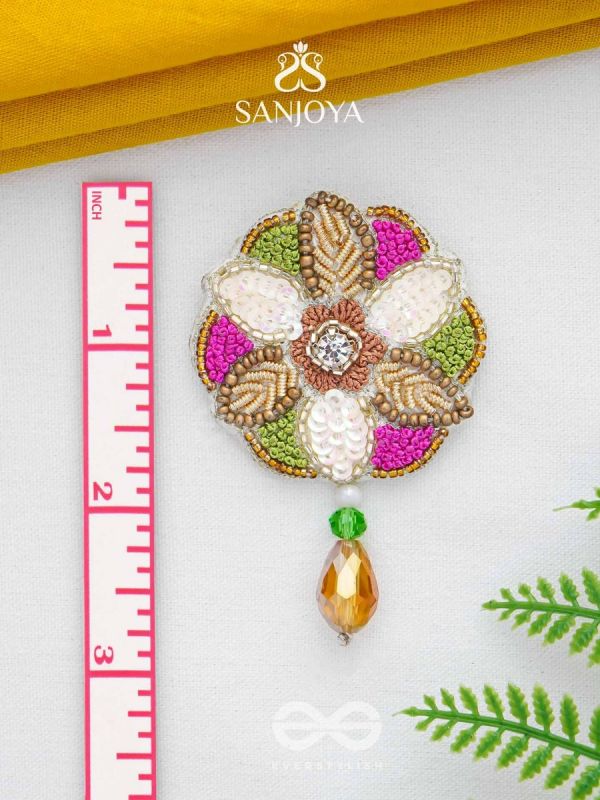 Vaarksha- The Colorful Forest- Resham, Sequins and Beads Embroidered Earrings