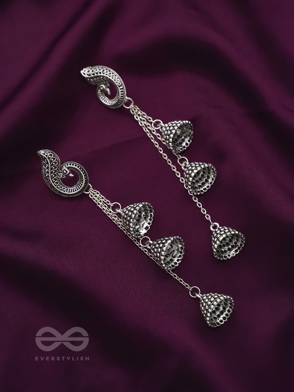 The Tolling Bells- Oxidised Jhumka Earrings
