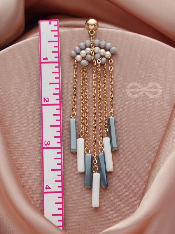 Rain or Shine- Golden Embellished Earrings 