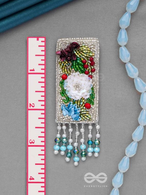 Devana- The Royal Garden- Sequins and Glass Beads Embroidered Earrings