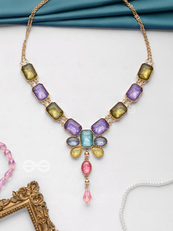The Royal Geometry - Statement Embellished Necklace