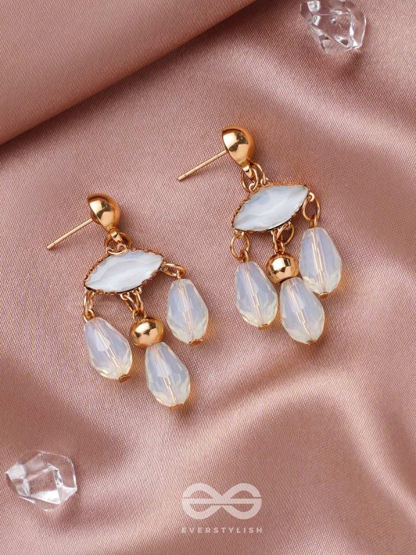 The Blue-Eyed- Golden Embellished Earrings