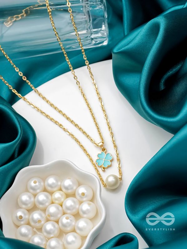 The Clover Field- Golden Layered Necklace With Anti-Tarnish Coating 