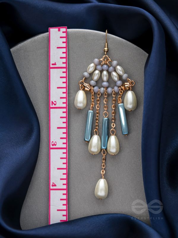 Star Gazing- Golden Pearl Earrings