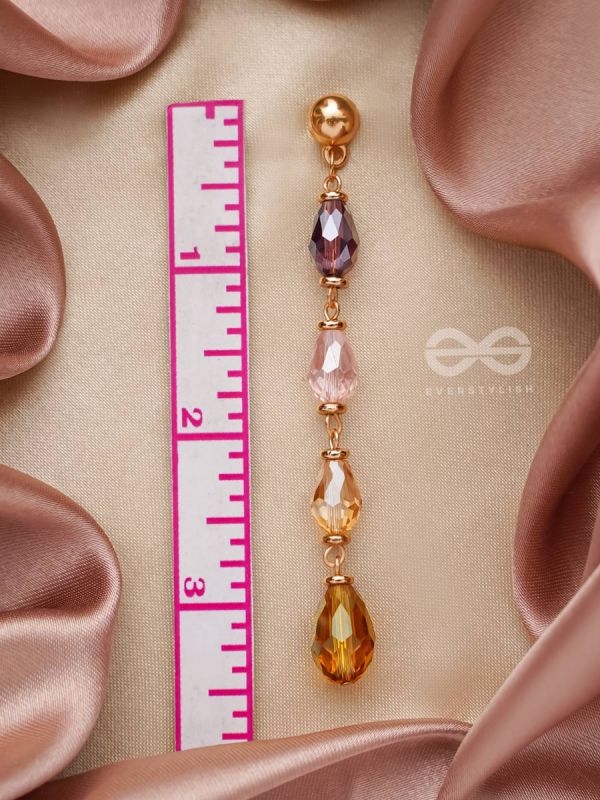 The Blazing Mist- Golden Embellished Earrings