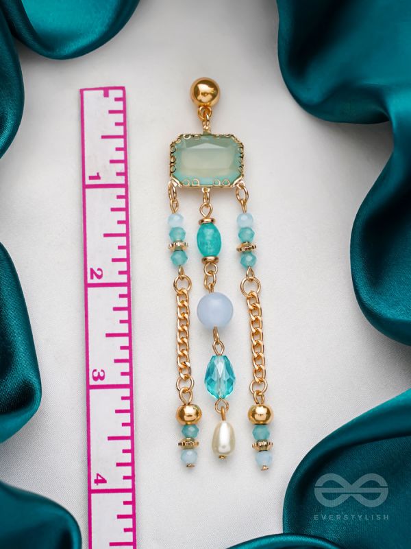 The Golden Dew- Golden Embellished Earrings