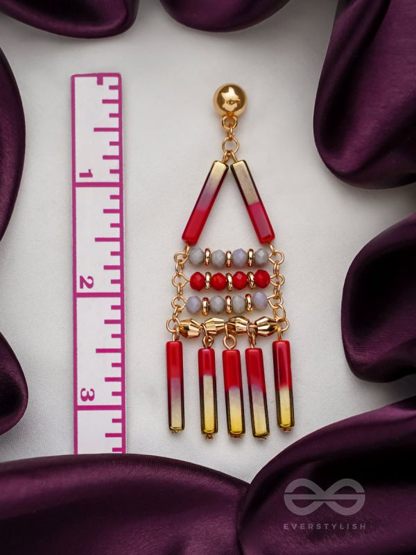 The Red Sea- Golden Embellished Earrings