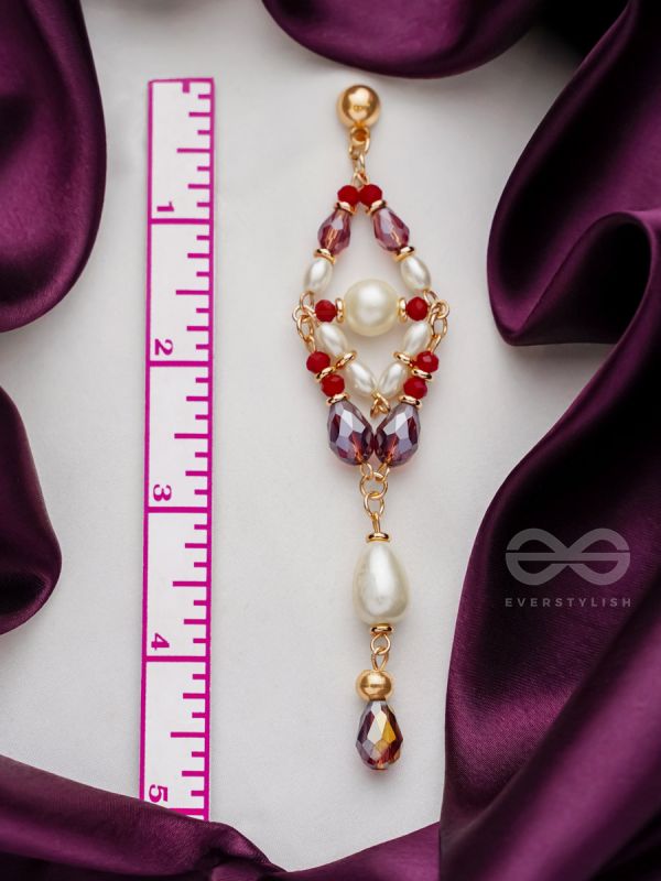 The Flower Swing- Golden Embellished Earrings