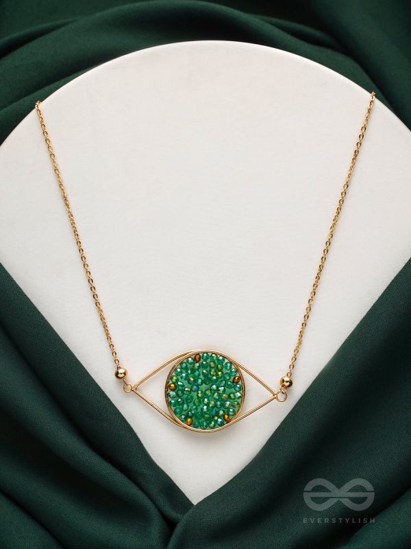 The Starry Eyed- Golden Embellished Necklace With Anti-Tarnish Coating 