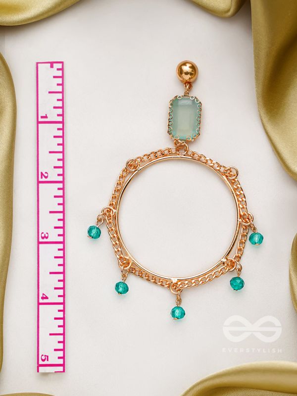 The Regal Ring- Golden Embellished Earrings