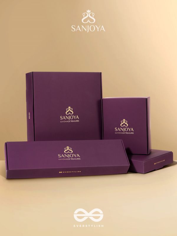 Shikharin - The Gorgeous Pyramid - Mirrors, Beads And Resham Hand Embroidered Stud Earrings