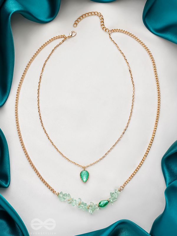 The Royal Simper- Golden Layered Necklace With Anti-Tarnish Coating 