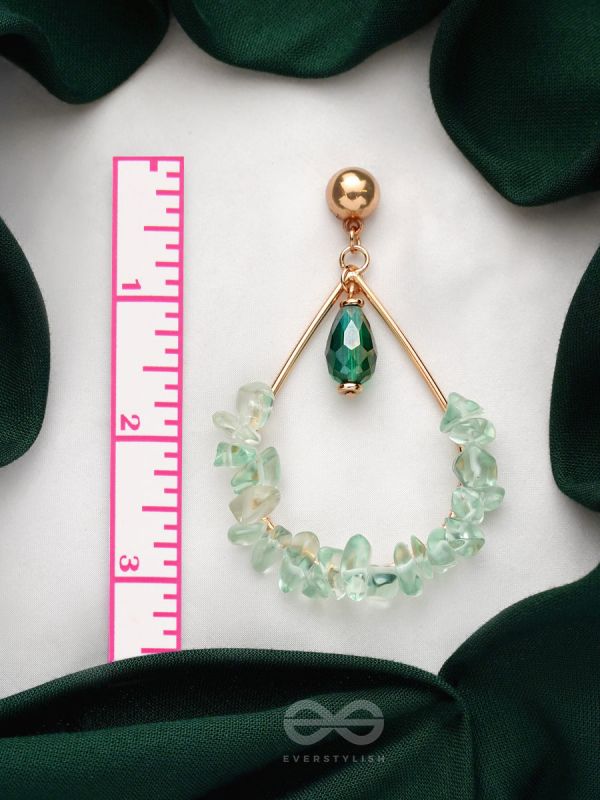 The Frosted Forest- Golden Embellished Earrings