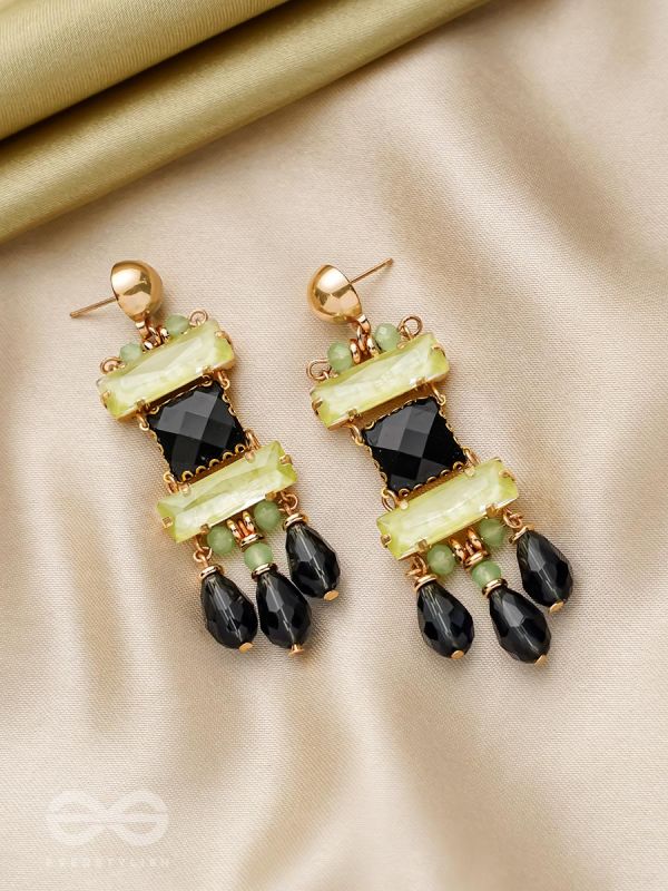 The Dark Tower- Golden Embellished Earrings