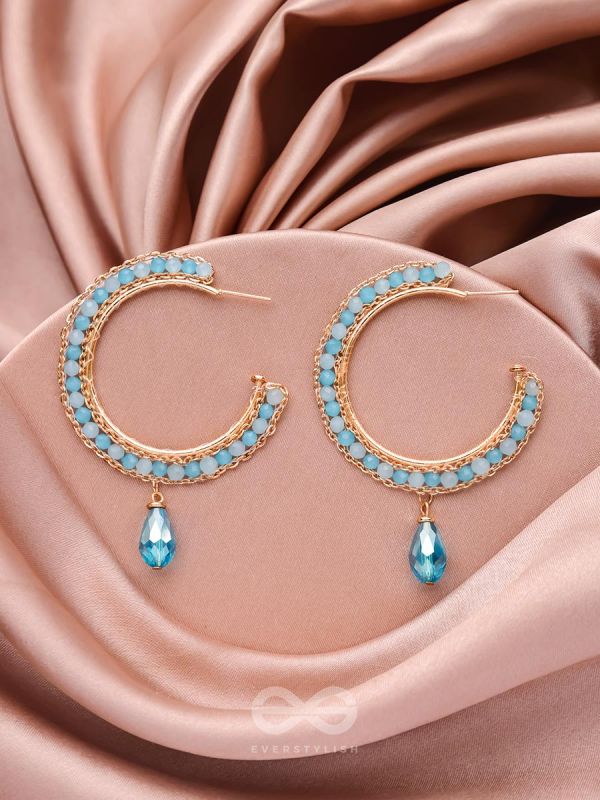 The Rainy Cloud- Golden Embellished Earrings