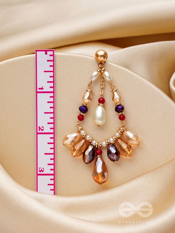 The Jazzy Jive- Golden Embellished Earrings