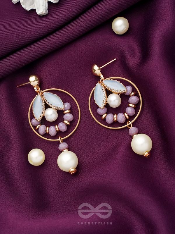 The Orchid Garden- Golden Pearl Earrings