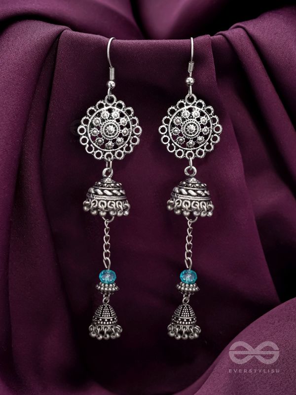 Ring a Bell- Oxidised Jhumka Earrings