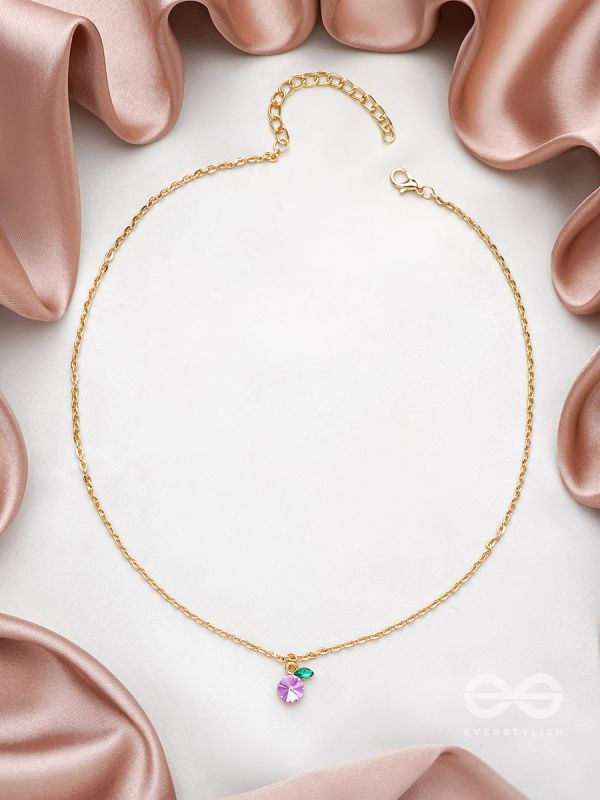 The Fig Delight- Golden Embellished Necklace With Anti-Tarnish Coating
