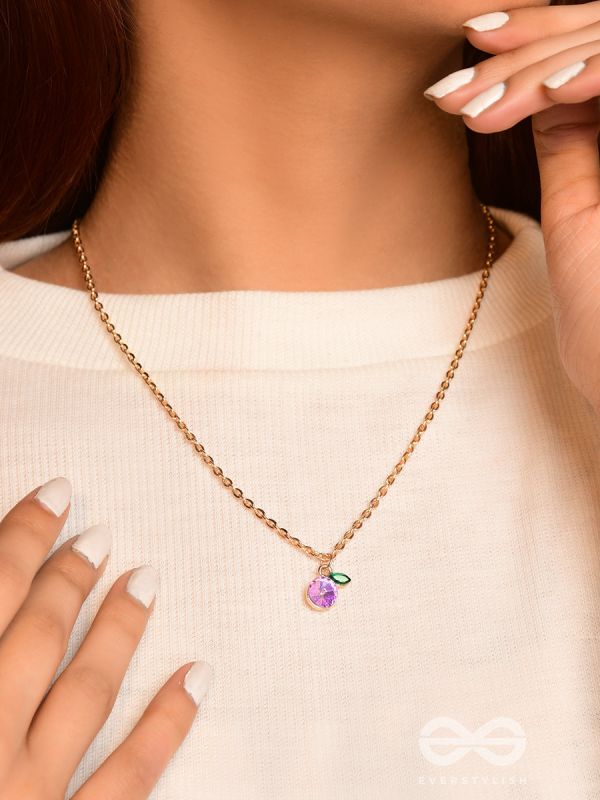 The Fig Delight- Golden Embellished Necklace With Anti-Tarnish Coating