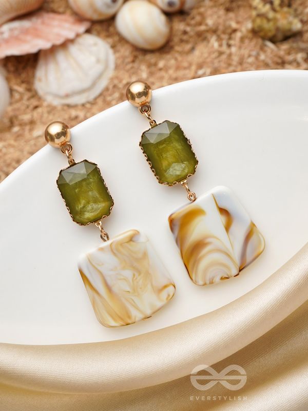 The Sandy Feet- Golden Embellished Earrings