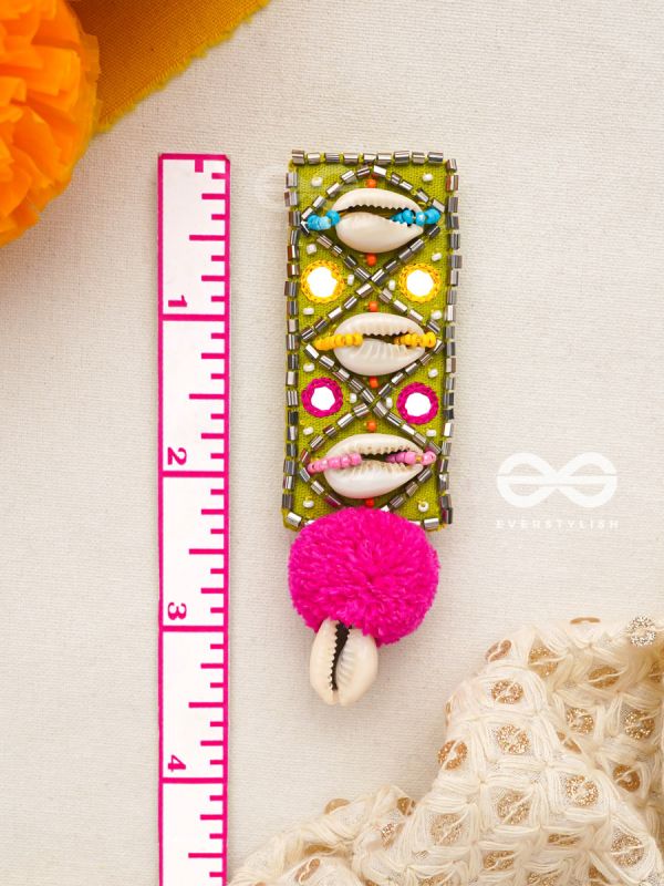 Peshika- The Shimmering Shells- Mirrors & Resham Embroidered Earrings