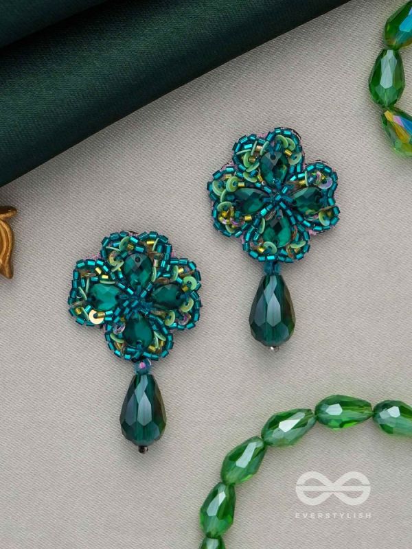 Shrona- The Luminescent Galaxy- Stones & Sequins Embroidered Earrings