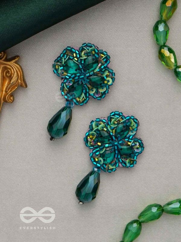 Shrona- The Luminescent Galaxy- Stones & Sequins Embroidered Earrings