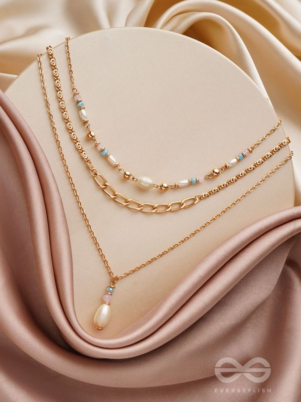 THE BLING BRIGADE - GOLDEN LAYERED NECKLACE With Anti-Tarnish Coating