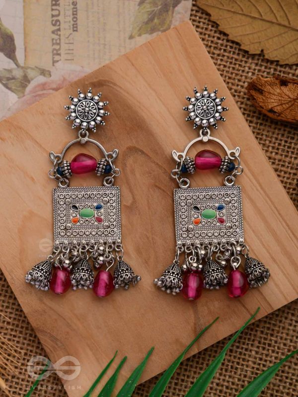 THE BOHO BERRIES - EMBELLISHED OXIDISED EARRINGS
